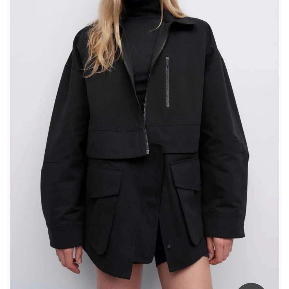 New Womens Lululemon Black Glyde 2-in-1 Adaptable Jacket Sz‎ Small S